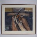 Jeannot LUNKES (né en 1946) : Sans titre, Huile et gouache sur papier, 1990