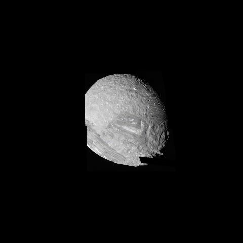 (NASA. RARE. URANUS. MIRANDA. VOYAGER II) Superbe vue de la lune Miranda d'Uranus