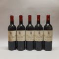 Cinq bouteilles de Château Fougeailles 2003, Lalande-de-Pomerol, bons niveaux. À saisir !