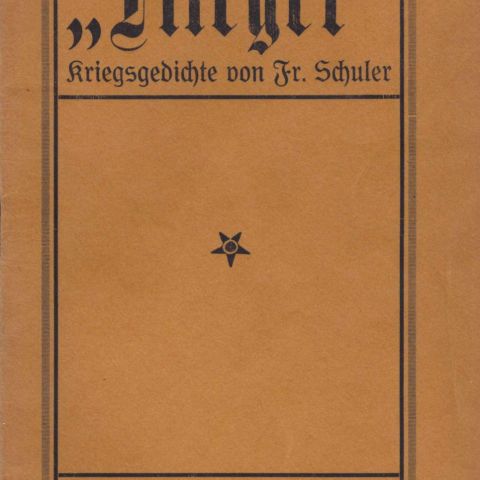 Recueil de poèmes de Fr. Schuler sur la guerre aérienne en 1918