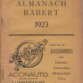 Grand Almanach Babert 1923: zeitgenössische Werbung und guter Zustand