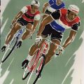Original Tour de Luxembourg 1973 poster, Loterie Nationale, design by René Wismer