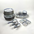 Ensemble complet de vaisselle en porcelaine chinoise pour 12 personnes décorée