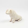 White ceramic pig-shaped piggy bank, 20th century, 20 cm