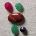 Lot of 5 GLI-certified stones, totalizing 36.75 Ct