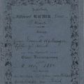 Acte notarial de 1854 dans un étui en papier bleu by Notaire Willibrord Macher