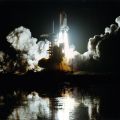 Space shuttle night take-off: exceptional print from 1995