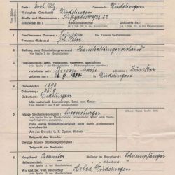 1941 Dudelange family census in good condition