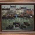 Belgian painting from 1946: "Ostende", oil on canvas, signed, 80 x 100 cm