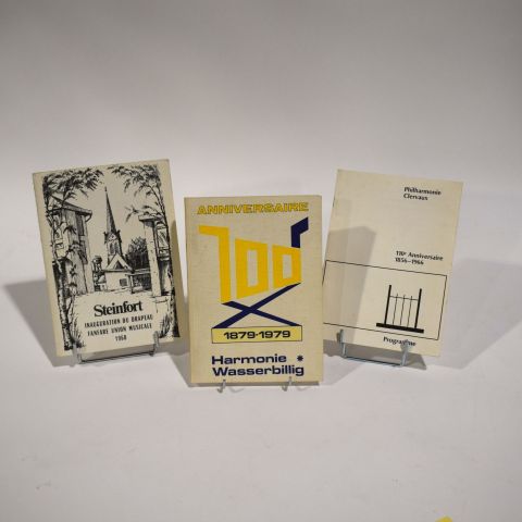 3 programmes commémoratifs de fanfares et de philarmonies luxembourgeoises