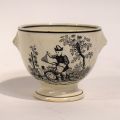 Sucrier en faïence BOCH Septfontaines, décor "aux chinois", ca 1835, 7,5 cm