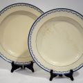 (BOCH) Set of 2 large dishes in fine fa?ence BOCH
