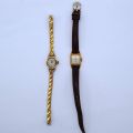 Lot de deux montres de femme en or