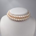 Collier de perles de culture avec fermoir en or 14 carats