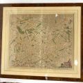 Carte encadrée de Luxembourg par Frederick de WIT (1630-1706) - Édition aquarellée d'époque (1680)