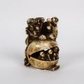 Okimono en ivoire de l'époque Meiji, signé Gyokumitsu, 6 cm de hauteur