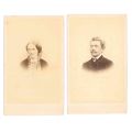 Couple historique : 2 photographies carte de visite, Brandebourg & Rissé, vers 1870