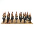 Collection of 13 hand-painted resin cuirassiers