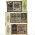Réunion de 18 billets de banque allemands, diverses époques et états