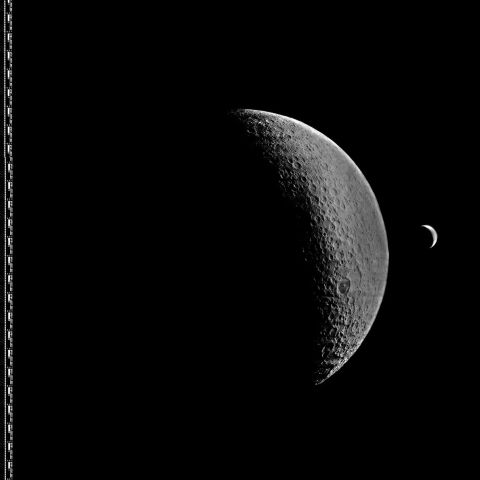 Vue spectaculaire de la Terre depuis l'orbite lunaire, Lunar Orbiter 4, 1967
