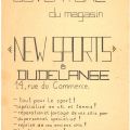 Prospectus vintage : Ouverture du magasin "New Sports" à Dudelange, années 70