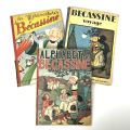 Trois albums de Bécassine : Alphabet, Voyage et Mésaventures