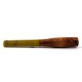 Fume-cigarette vintage en bois et bakélite verte, 9 cm, état usé