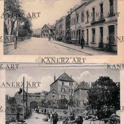 Deux cartes postales anciennes d'Emil A. Schaak - château et quartier de gare