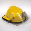 Rare casque de Pompier de Diekirch, modèle US avec écusson et coque jaune