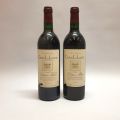 Deux bouteilles du Château La Lauzette, Listrac-Médoc, millésime 1994, bons niveaux