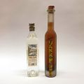 A pair of Swiss bottles: Aged Kirsch and Williams Pear Brandy