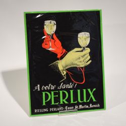 Publicité vintage : "PERLUX Riesling Perlant - Caves St Martin, Remich" - Années 70