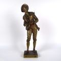 Figaro aus Bronze von Charles Anfrie, 46 cm, auf der Terrasse signiert