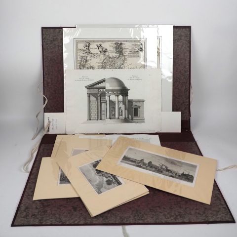 Réunion de gravures et lithographies anciennes d'Angleterre, Écosse et Irlande