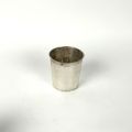 Antique silver tumbler, Coq hallmark, Paris, 7.3 cm, 59g, dented