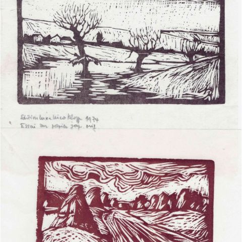 Gravures sur bois de Nico KLOPP : Édition de luxe "Les peintres Mosellans" (1974)