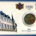 2 euro coin "Lëtzebuerg" in Plexiglas, Banque Centrale Luxembourg edition