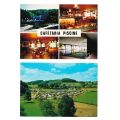 7 halbmoderne Postkarten von Campingplätzen in den Regionen Merch und Clervaux