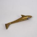 Ouvre-bouteille en laiton doré, forme de poisson, longueur 15,5 cm