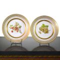 Paire d'assiettes authentiques en porcelaine de Jean-Pierre Feuillet, Paris, 1815-1820