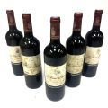 Five bottles of La Sirène, Château Giscours 2015, with stained labels