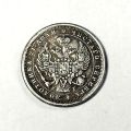 Silver replica of a Russian 1-ruble coin, 1833, 21.86 g