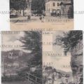 Collection of old postcards with views of rocks, castles and landscapes