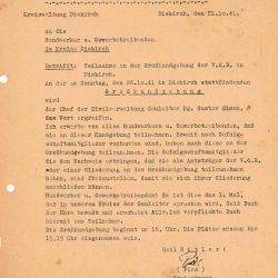Appel interne à Diekirch pour écouter le discours du Gauleiter SIMON (21.10.41)