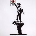 Banksy: Graffiti is a crime, signed, 35 x 23 cm, back stamp