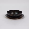 Kleiner Bot und Untertasse aus versilbertem Metall von Christofle, Durchmesser 11 cm