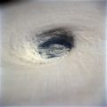 Spectacular photo of typhoon Yuri in November 1991 in the Pacific Ocean
