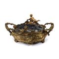 Jardinière de table en régule Louis XV avec putti, 1er quart XXe siècle