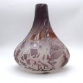 Vase en verre opalescent signé par Louis Leloup, édition de 1929