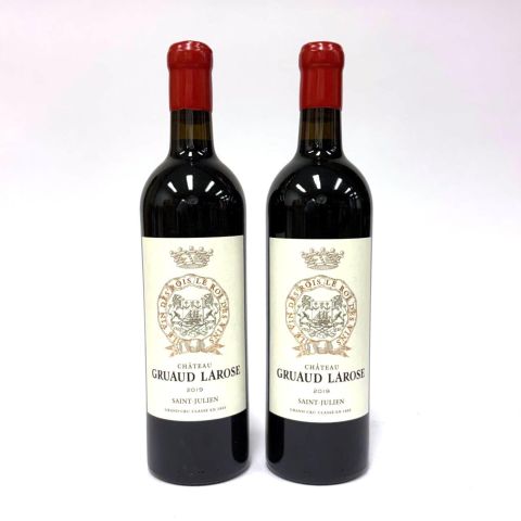 Duo de bouteilles Château Gruaud Larose, millésime 2019, Saint-Julien